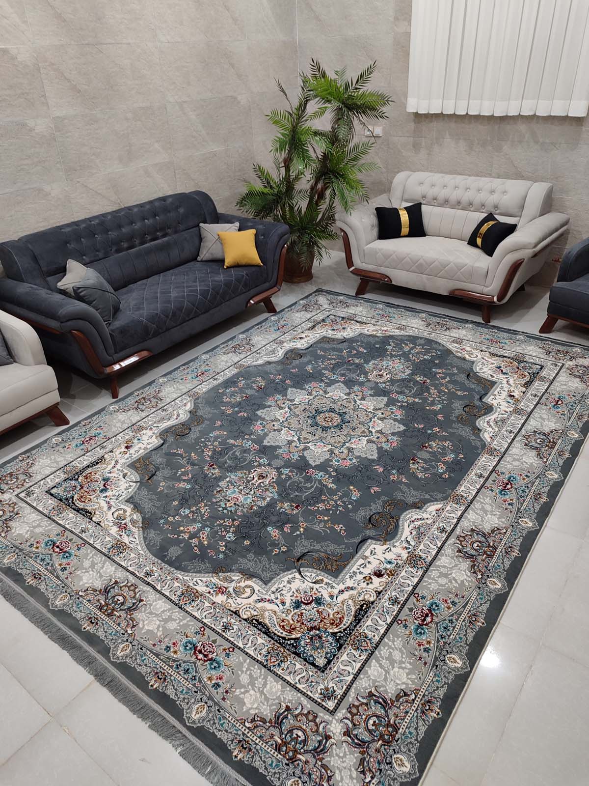 فرش ماشینی 700 شانه طرح شایلین