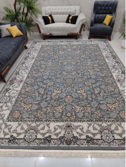 فرش ماشینی 700 شانه طرح تخت طاووس