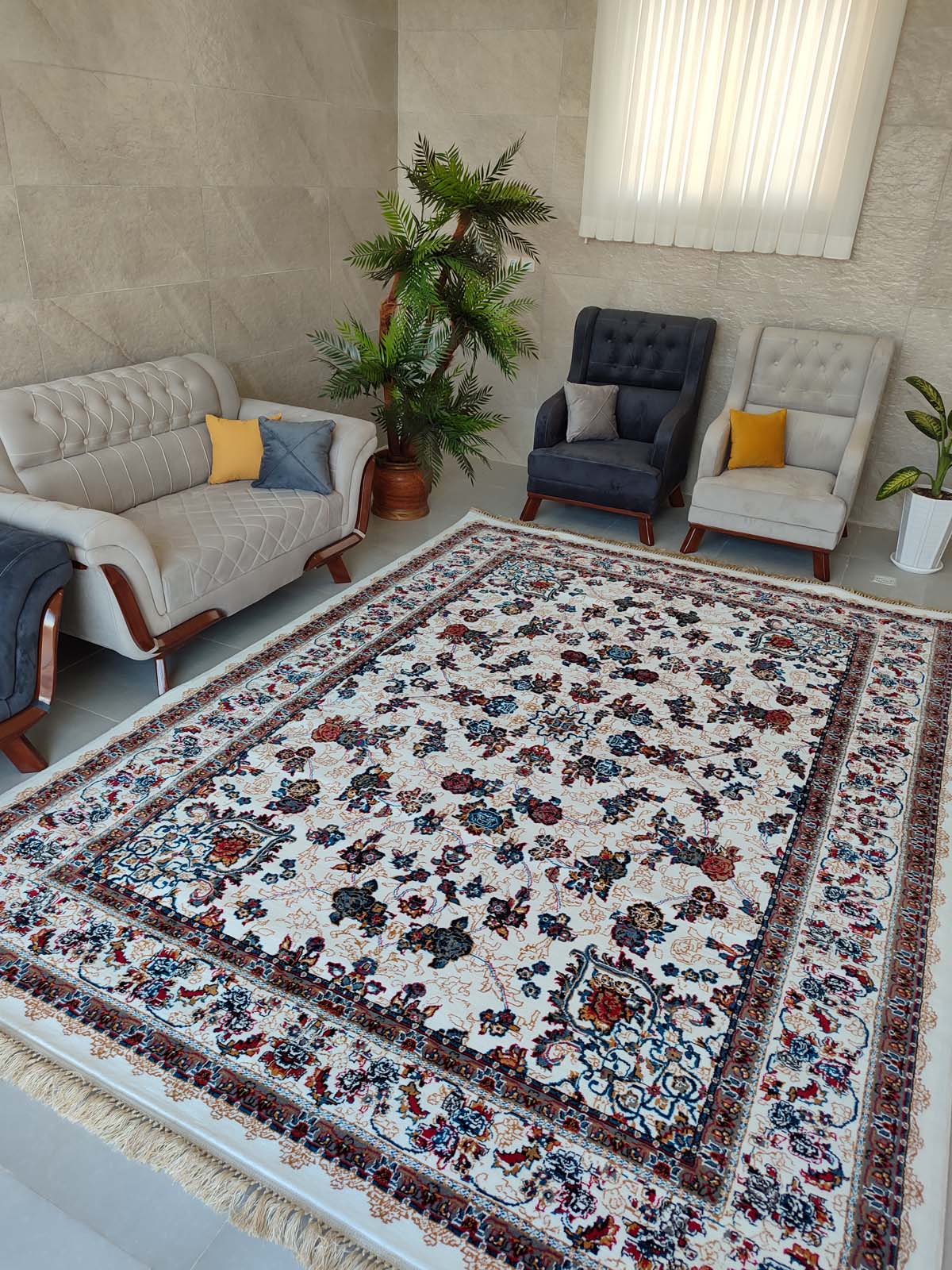فرش ماشینی 500 شانه طرح گیلدا