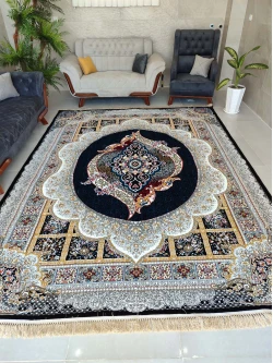 فرش ماشینی 500 شانه طرح مانلی