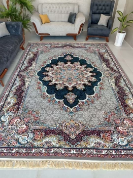 فرش ماشینی 500 شانه طرح نیلا