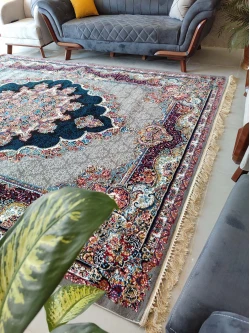 فرش ماشینی 500 شانه طرح نیلا