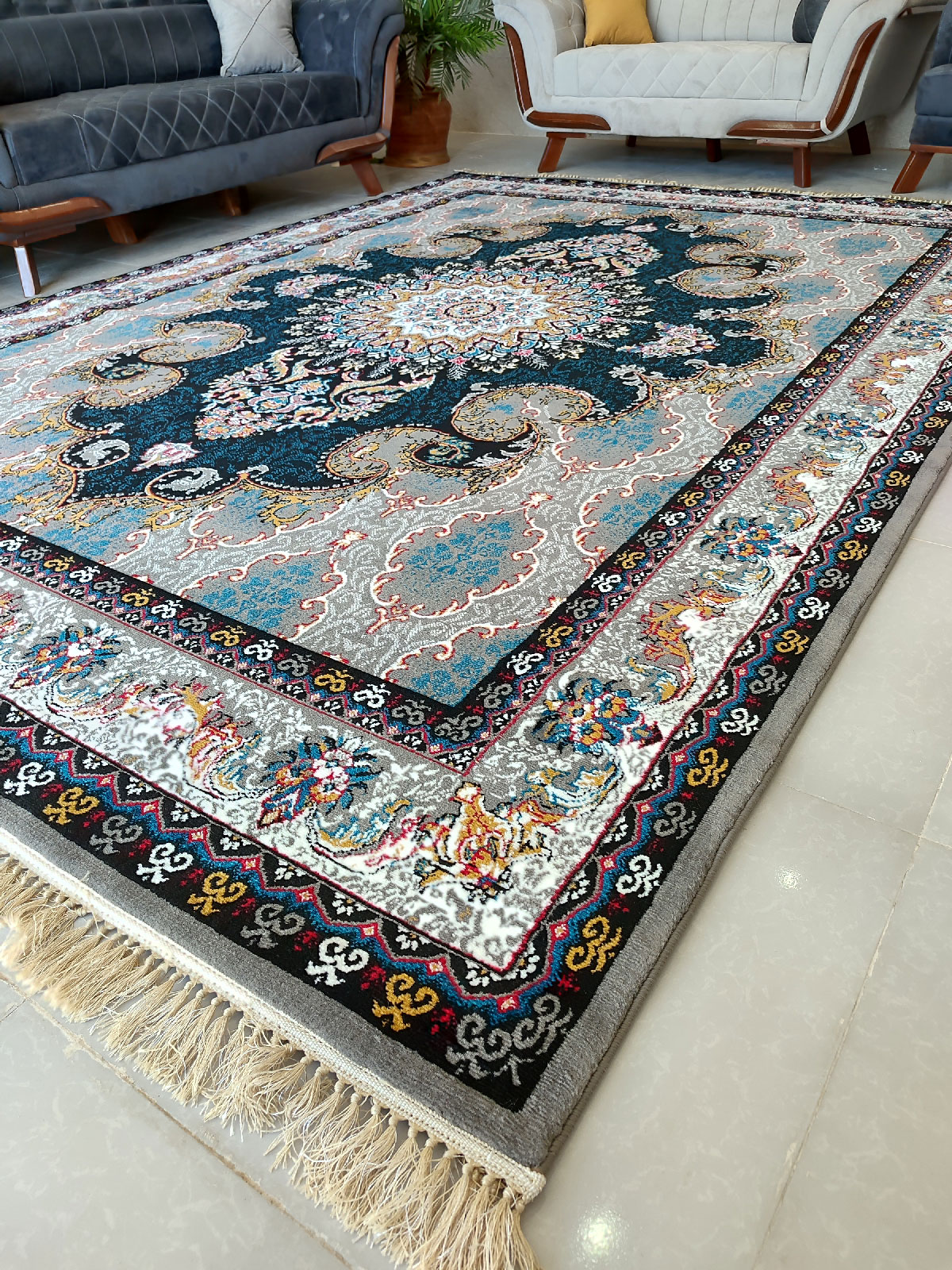 فرش ماشینی 500 شانه طرح سما