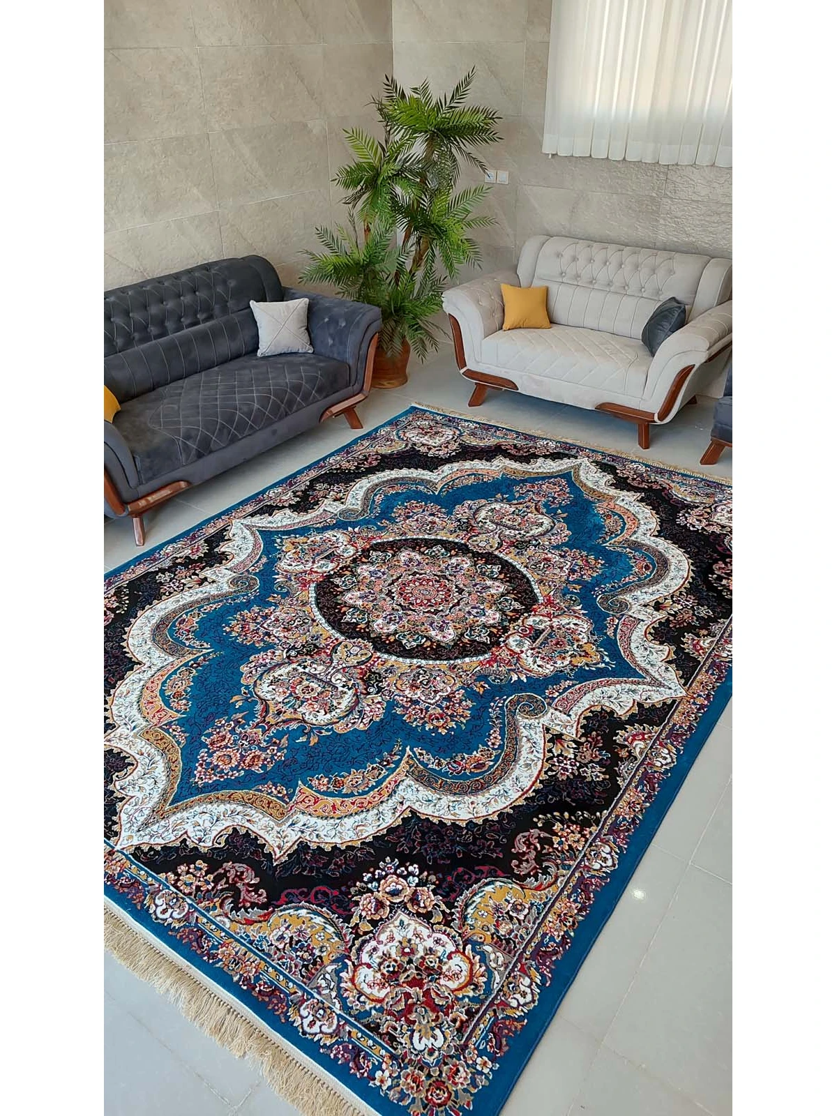فرش ماشینی 500 شانه طرح شهیاد
