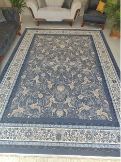 فرش ماشینی 700 شانه طرح افشان درباری