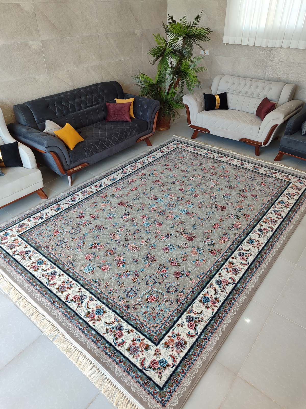 فرش ماشینی 700 شانه طرح گیلدا