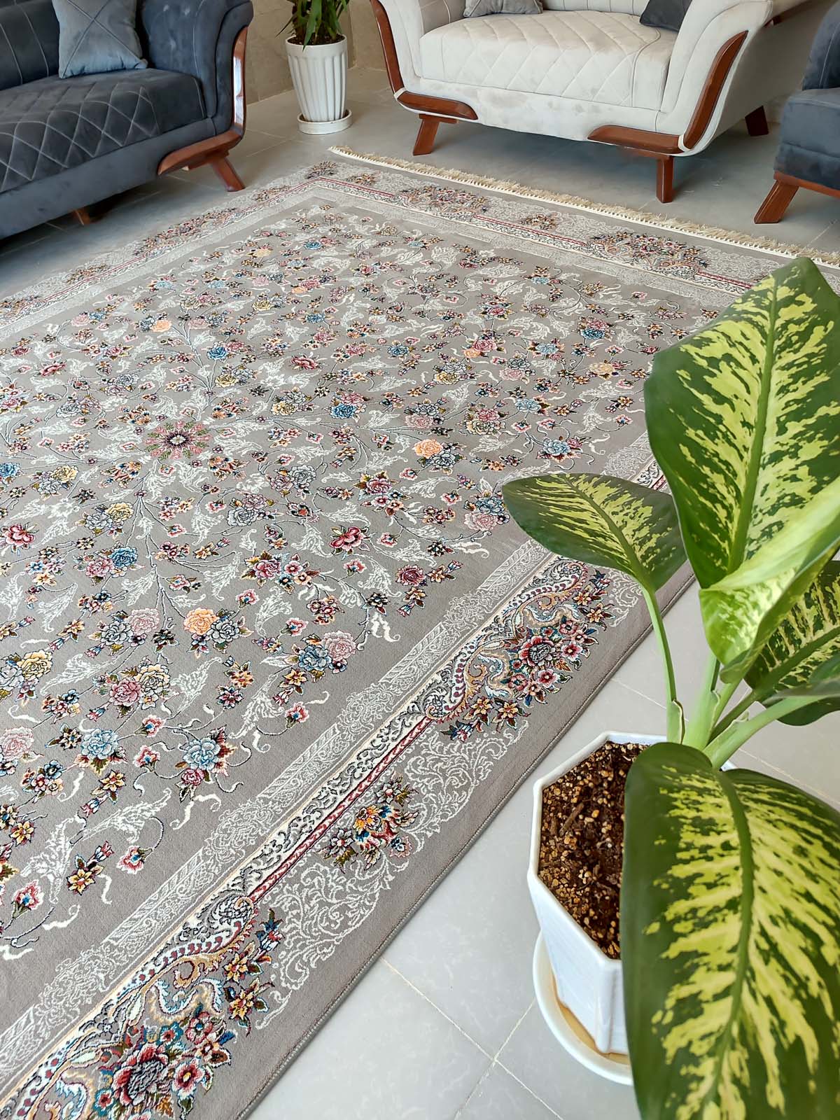 فرش ماشینی 700 شانه طرح جانان