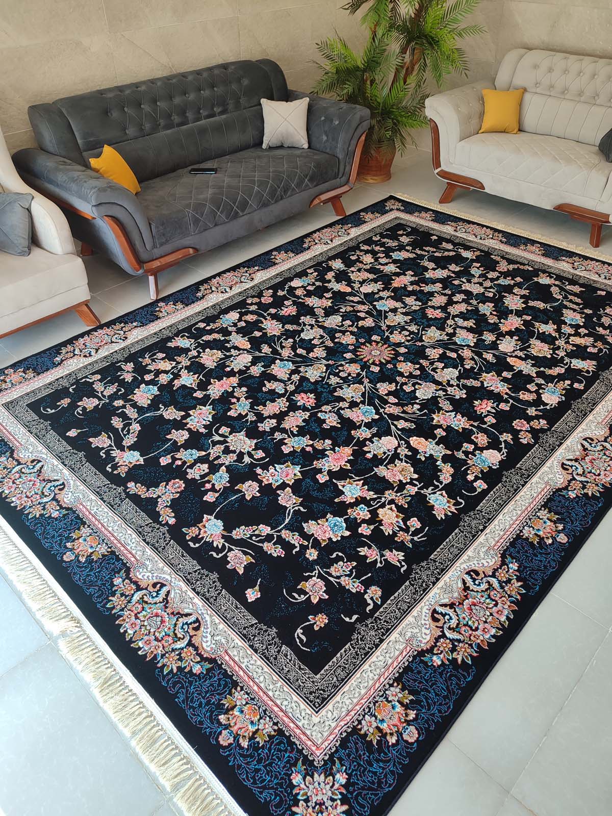 فرش ماشینی 700 شانه طرح جانان