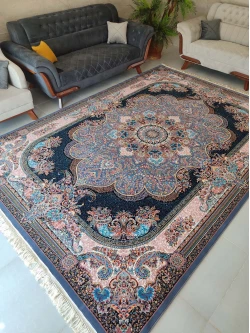 فرش ماشینی 700 شانه طرح نسترن