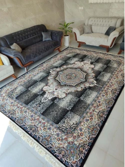 فرش ماشینی 700 شانه طرح نیلوفر