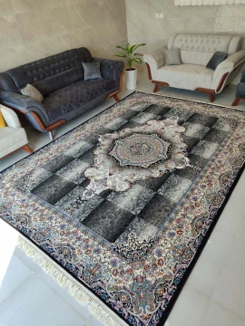 فرش ماشینی 700 شانه طرح نیلوفر