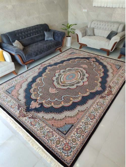 فرش ماشینی 700 شانه طرح ریز ماهی