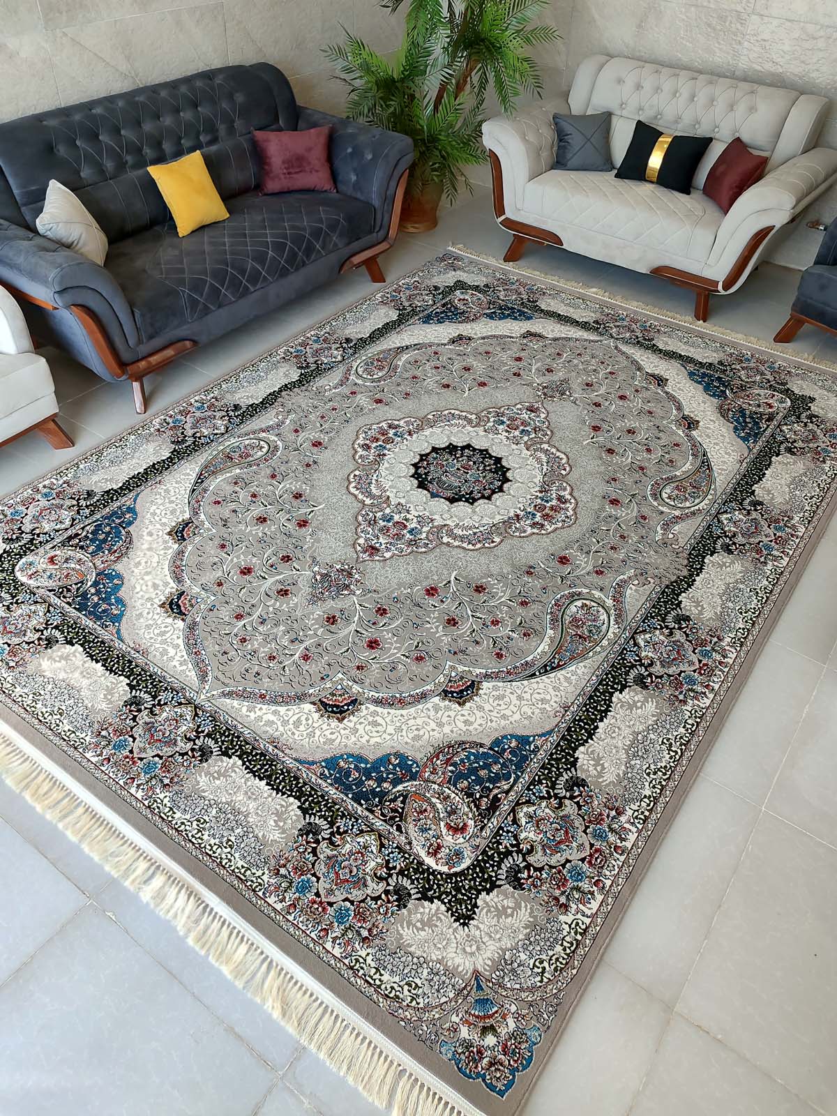 فرش ماشینی 700 شانه طرح سوگند